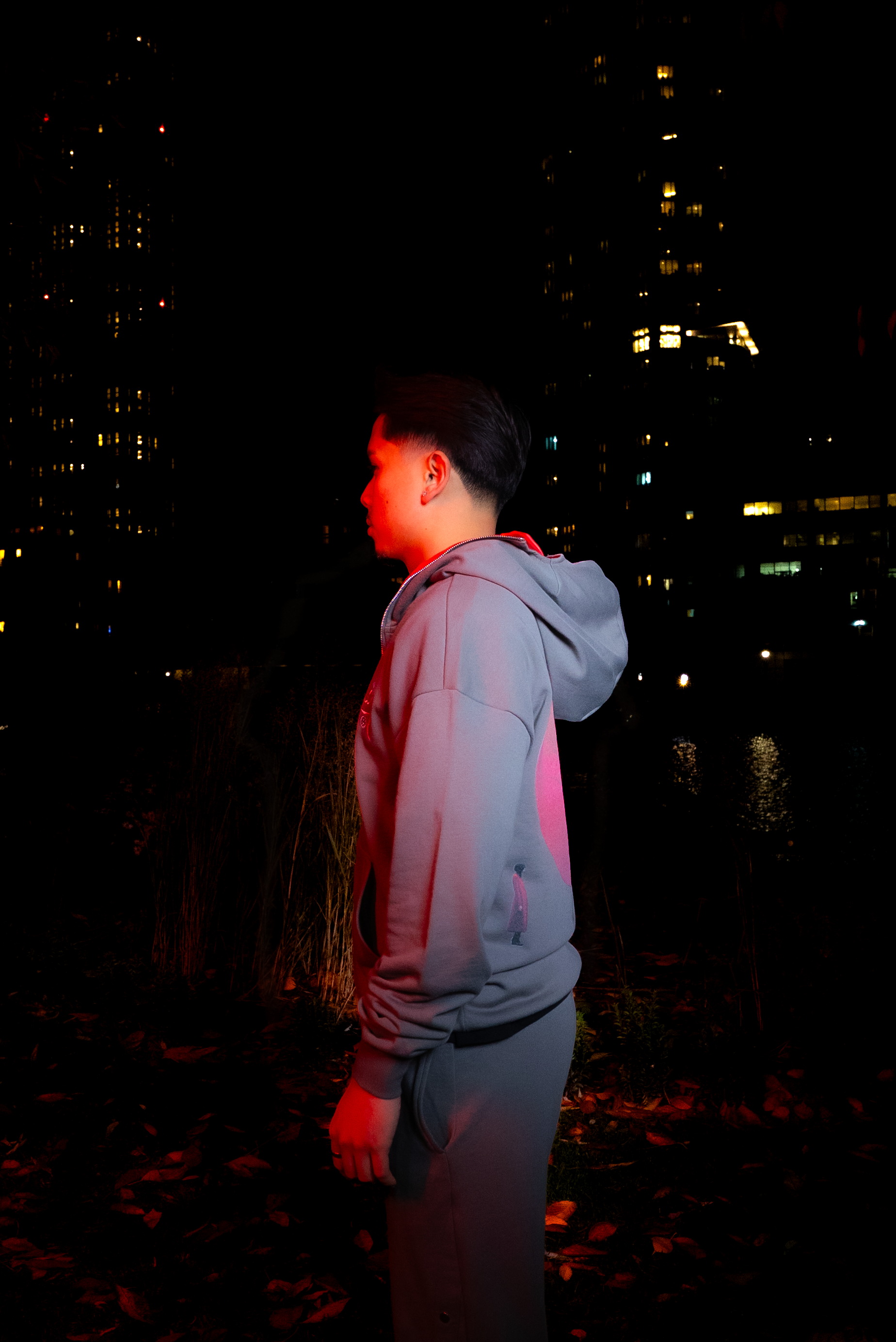 Grey Akai Tsuki Tracksuit - Top