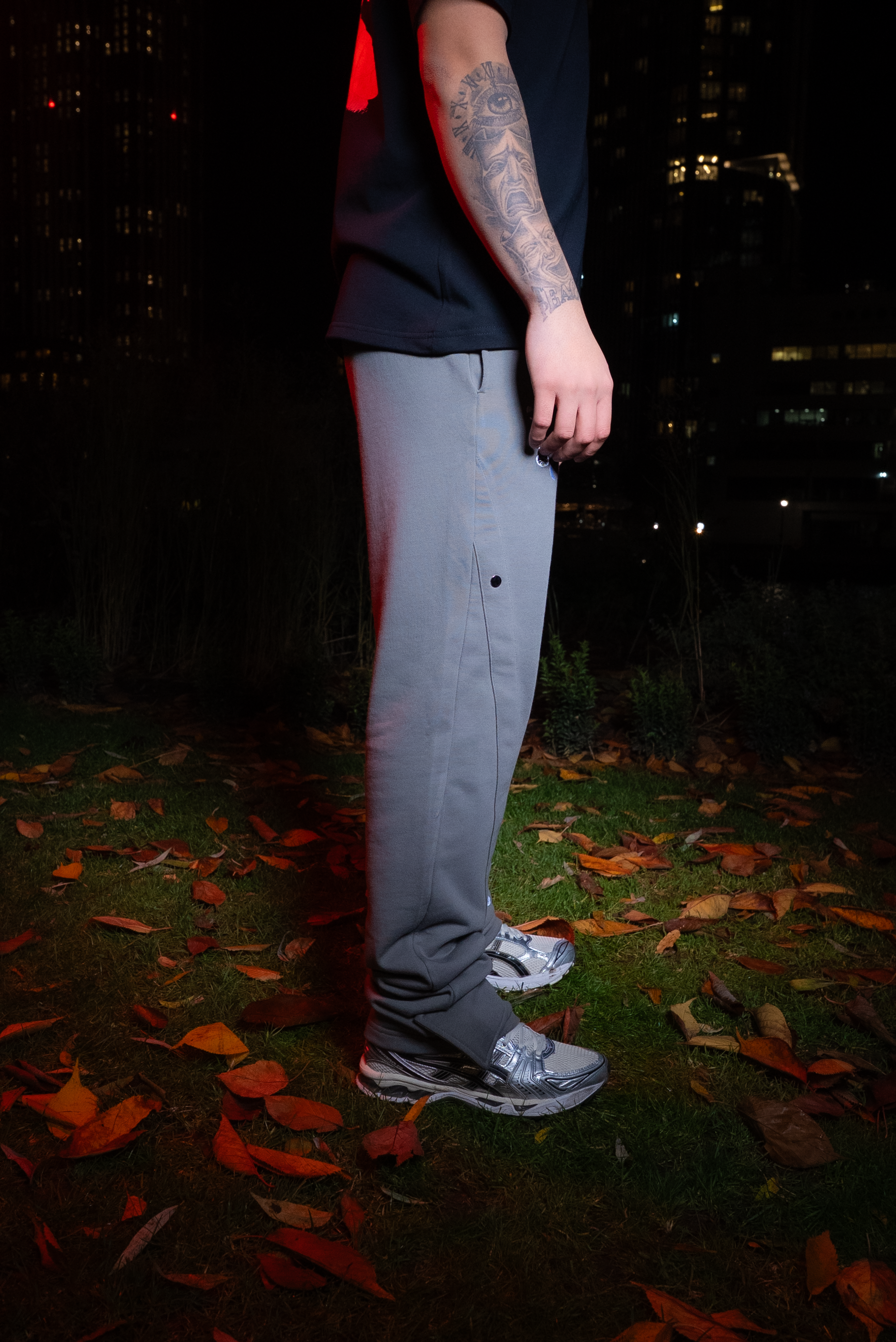 Grey Akai Tsuki Tracksuit - Bottom